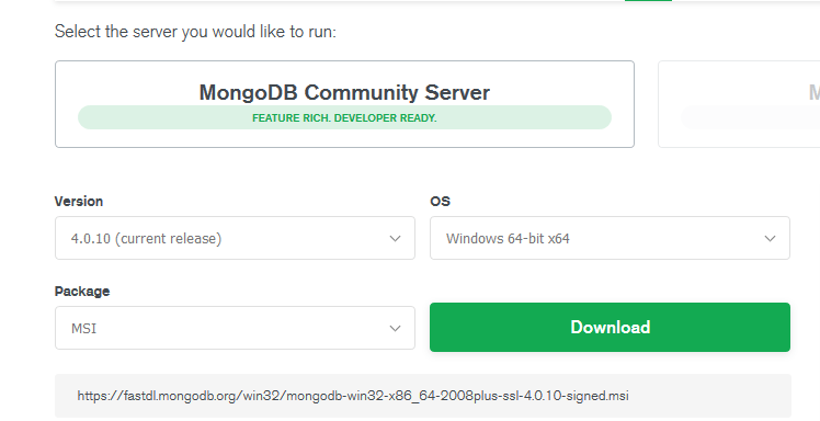 Latest mongoDB Setup
