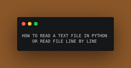 How to read a text file line by line in python