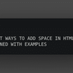 for space in html