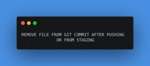git remove file from commit