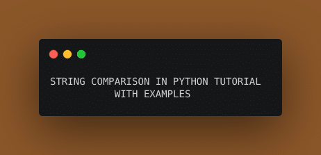 String comparison in python