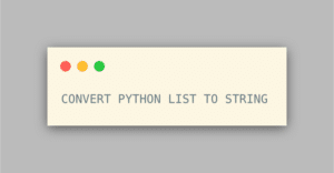 list to string python