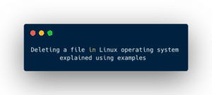 Deleting a file in Linux